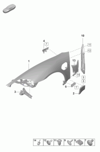 9J1821101AYGRV-FENDER PANEL RIGHT/718 BOXTER