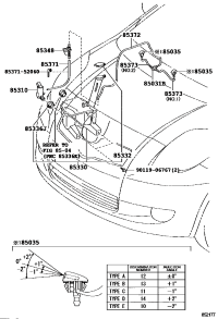 8538552361-Joint, rear washer hose, no.1