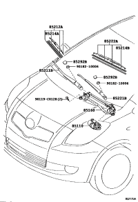 851100D160-MOTOR ASSY, WINDSHIELD WIPER