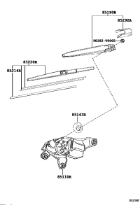 851430K080-GROMMET, REAR WIPER MOTOR