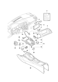 8T0919609F-Multi-media system-MMI operating unit & lever