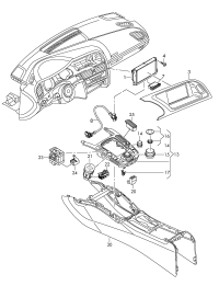 8T0919611K-Multi-media system-MMI operating unit & lever