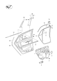 3D7839461K-Window regulator without motor