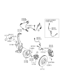 587313M500-HOSE-BRAKE FRONT,LH