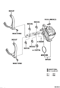 3630134010-FORK, TRANSFER GEAR SHIFT, NO.2