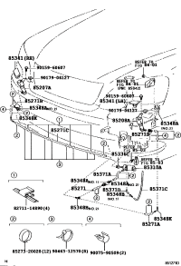 8520750021-ACTUATOR SUB-ASSY, HEADLAMP WASHER, RH