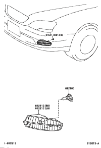 8121150070-LAMP UNIT, FOG LAMP, RH