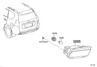 8158560240-SOCKET AND WIRE, REAR LAMP, LH