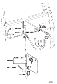 8539160040-NOZZLE SUB-ASSY, REAR WASHER