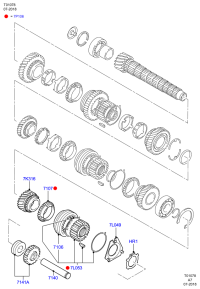 8U3R7141AB-Replacement parts/gear-reverse idler