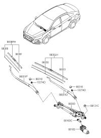 98110E5000-MOTOR ASY-WINDSHIEL*