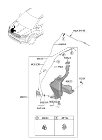 98611R0100-RESERVOIR ASSY-W/SHLD WASHER