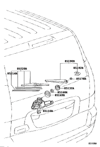 8529228030-CAP, REAR WIPER ARM HEAD
