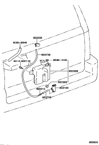 8539160050-NOZZLE SUB-ASSY, REAR WASHER