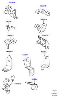 2S7T14A301BAB-BRACKET,HARNESS