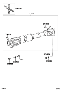 043710K060-Spider kit, universal joint (for propeller shaft)