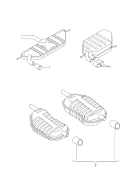 8W0071762-Deflector set, for exhaust tail pipe