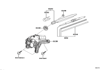 8513008030-MOTOR AND BRACKET ASSY, REAR WIPER