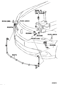 852070N040-ACTUATOR SUB-ASSY, HEADLAMP WASHER, RH