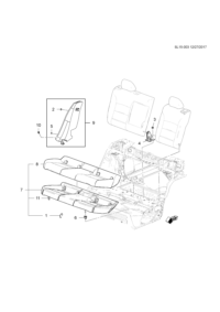 39069460-Garnish, body lock striker pillar (incl. 2,5)
