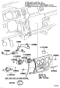 5590626060-CABLE SUB-ASSY, DEFROSTER DAMPER CONTROL