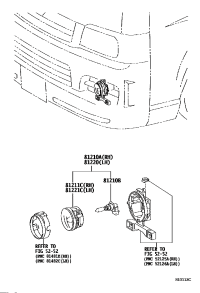 8122152051-Lamp unit, fog lamp, rh/lh