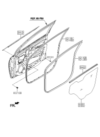 82210F9010-W/STRIP ASSY-FR DR BELT O/S LH