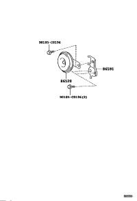 865200D071-HORN ASSY, LOW PITCHED