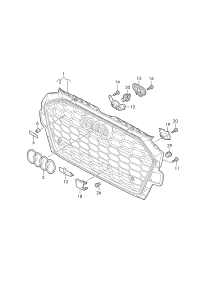 8W0853651DTRN4-Radiator grille