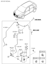 98610F9100-RESERVOIR & PUMP ASSY-WASHER