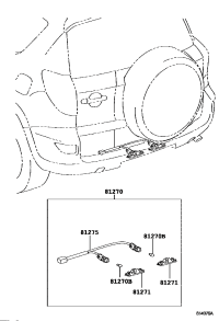 812700R020-LAMP ASSY, LICENSE PLATE