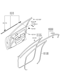 821103K000CH-W/STRIP-FR DR BODY SIDE LH