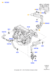 CT4Z6N746B-HOSE ASSY-EGR COOLER,OUT