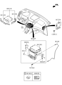 957703S000-Blind spot unit assy