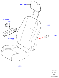 LR037338-ARM REST ASSY-CONSOLE