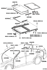 632010P010-GLASS SUB-ASSY, SLIDING ROOF
