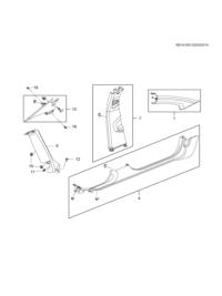 39000557-Garnish, windshield (without FMVSS201U)