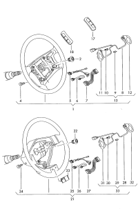 8Z0419091AD-Steeringwheel (leather):