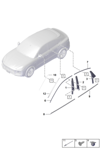 9Y3837902-Deflector, B- pillar door deprecated parts