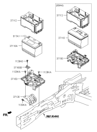 371502W100-TRAY ASSY-BATTERY