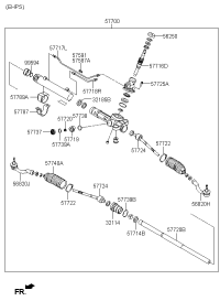 577003M500-GEAR & LINKAGE ASSY-P/S