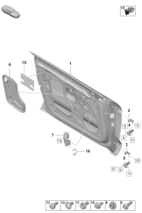 9J1831051YGRV-Door assy-white