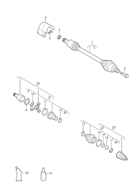 3C0407271AS-Swing shaft with cv joint