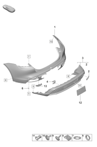 9J1807984-Bumper cover <br for use with parking