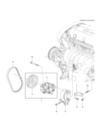 9033005-Pump comp., power steering (w/pulley) (incl. 2,3)