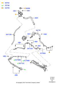 BT4Z3691A-At the time of the first service, the design of 33 764 3 a713 must be updated to April 2011, and the