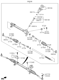 56500D4000-GEAR & LINKAGE ASSY-P/S