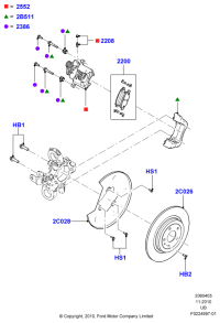 AG1Z2200A-Warranty-pass/brake gasket