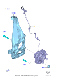 FL3Z3K185A-Knuckle-front wheel