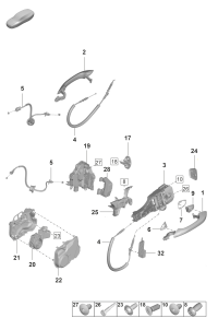 971800375KY-1 set of lock cylinder, with specific bearing clamp (driver seat) equipped with: emergency key 